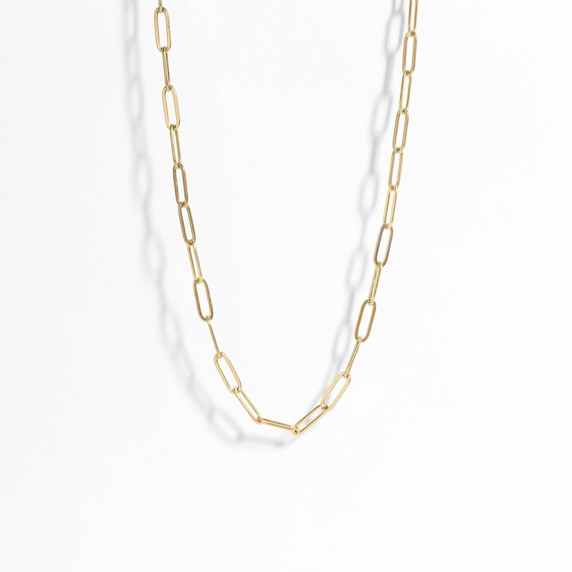 18K Gold Paperclip Chain Necklace - Nifty Decor & More