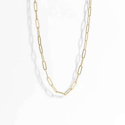 18K Gold Paperclip Chain Necklace - Nifty Decor & More