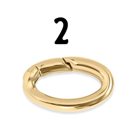 18K Gold PVD Carabiner Clasp, Durable Luxury Connector for Necklace or Bracelet, Perfect Jewelry Making Gift 2-Oval 20mm