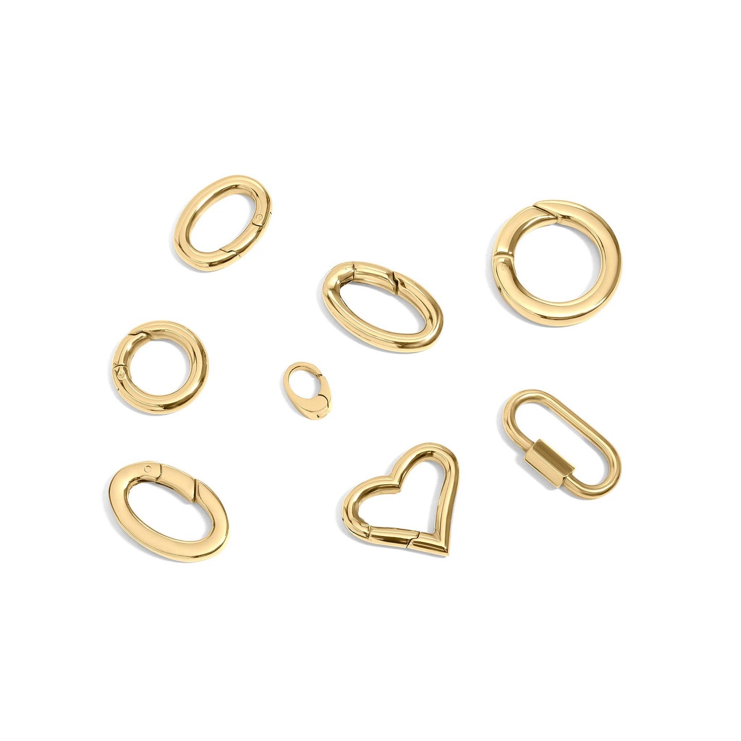 18K Gold PVD Carabiner Clasp, Durable Luxury Connector for Necklace or Bracelet, Perfect Jewelry Making Gift - Nifty Decor & More