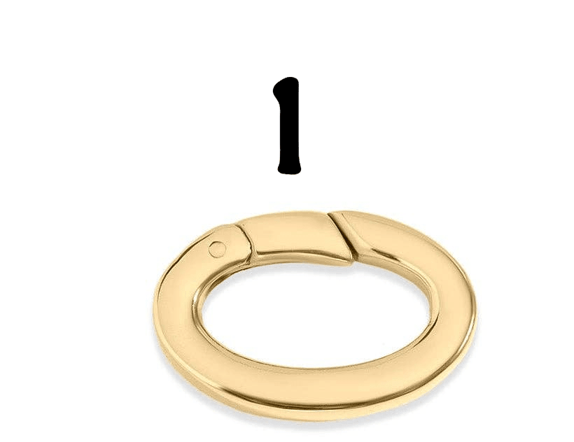 18K Gold PVD Carabiner Clasp, Durable Luxury Connector for Necklace or Bracelet, Perfect Jewelry Making Gift - Nifty Decor & More