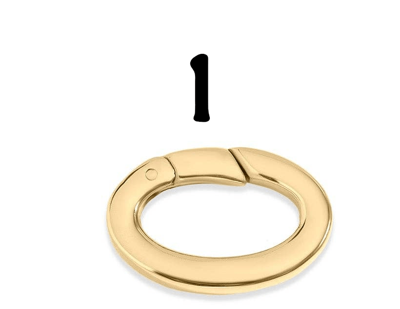 18K Gold PVD Carabiner Clasp, Durable Luxury Connector for Necklace or Bracelet, Perfect Jewelry Making Gift 1-Flat Oval 20mm