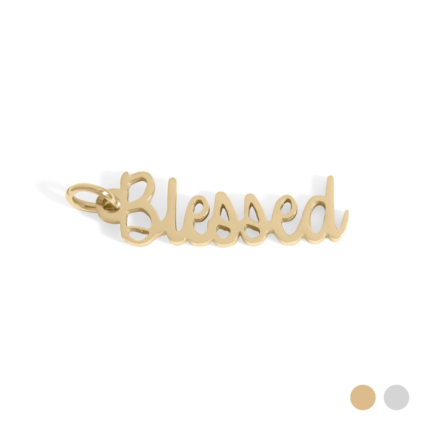 18K Gold PVD Stainless Steel Blessed Charm Gold