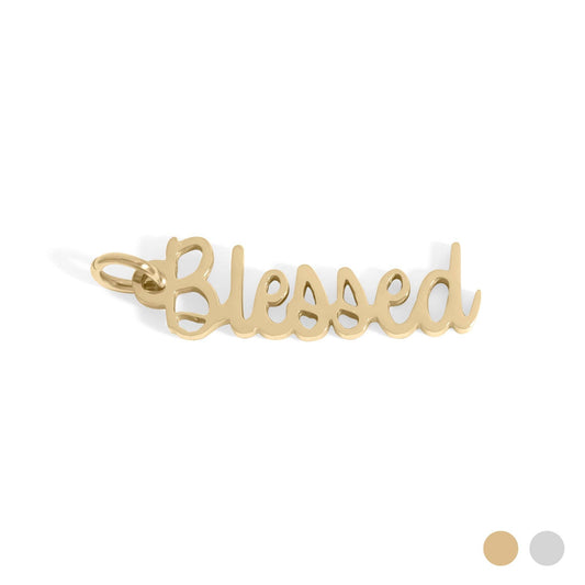 18K Gold PVD Stainless Steel Blessed Charm Gold