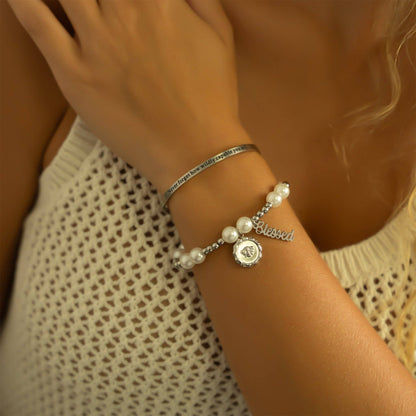 18K Gold PVD Stainless Steel Blessed Charm