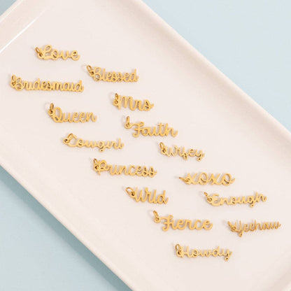 18K Gold PVD Stainless Steel Blessed Charm