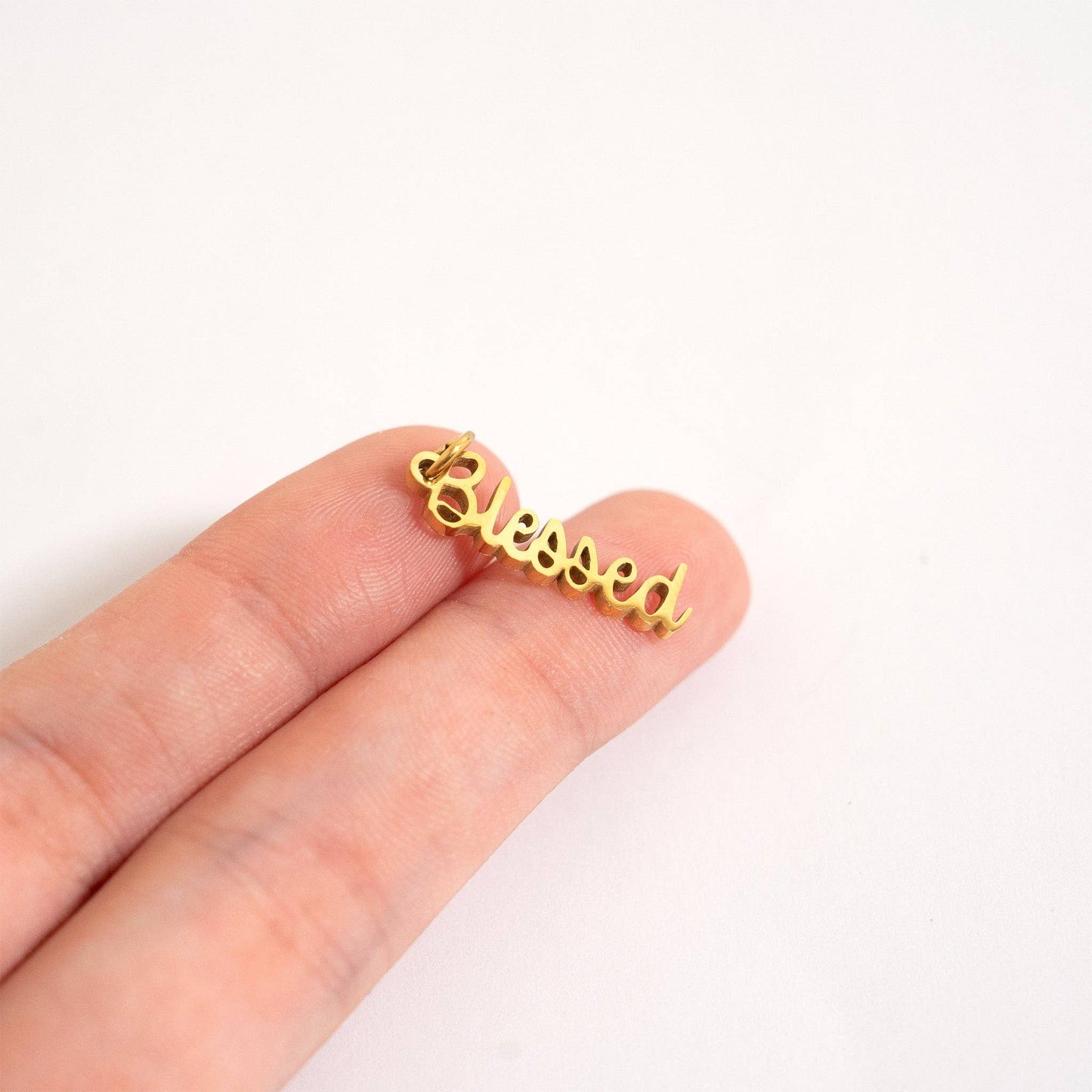 18K Gold PVD Stainless Steel Blessed Charm - Nifty Decor & More