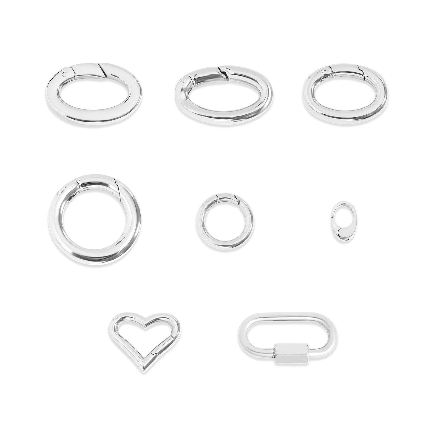 18K Gold PVD Stainless Steel Carabiner Variety Pack