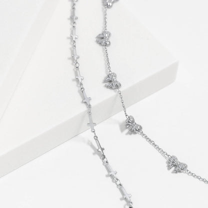 18K Gold PVD Stainless Steel Cross Chain Bracelet - Nifty Decor & More
