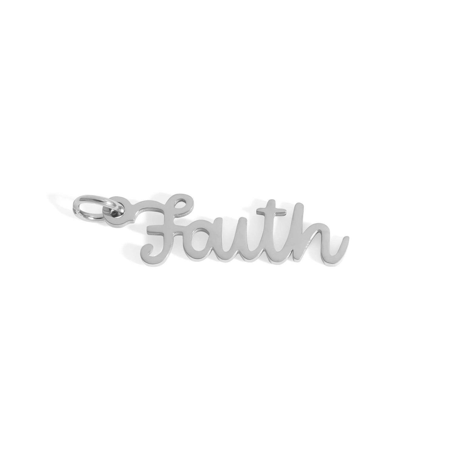 18K Gold PVD Stainless Steel Faith Charm - Nifty Decor & More