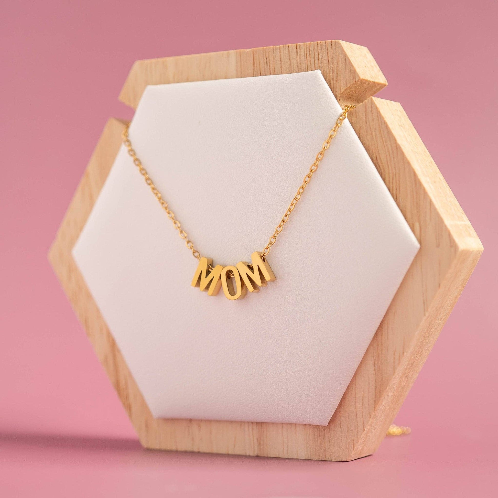 18K Gold PVD Stainless Steel Mom Necklace - Nifty Decor & More