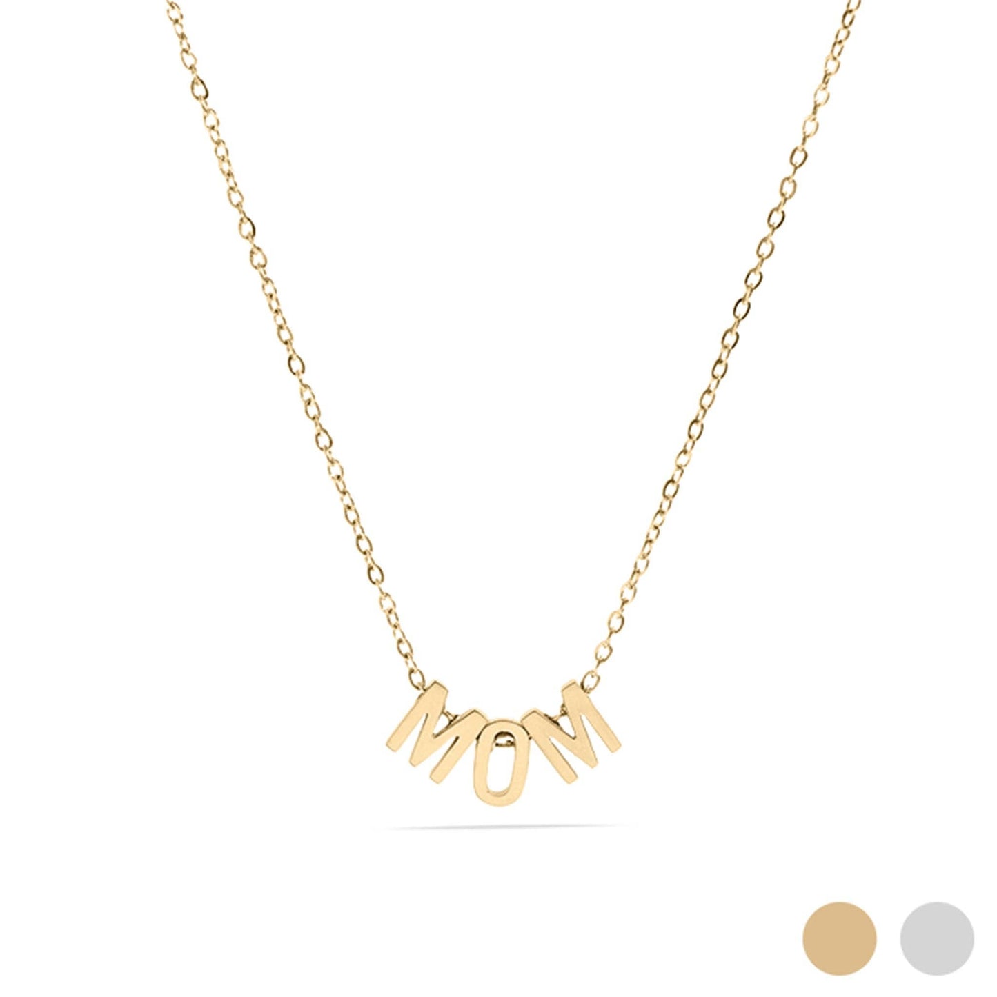 18K Gold PVD Stainless Steel Mom Necklace Gold