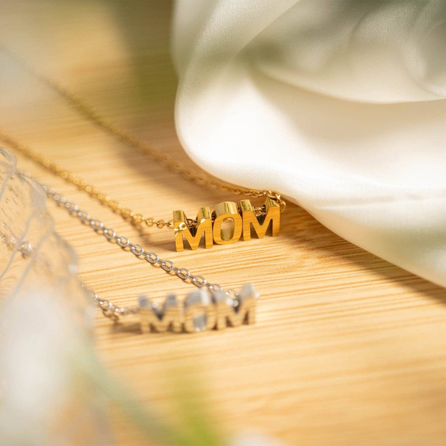 18K Gold PVD Stainless Steel Mom Necklace - Nifty Decor & More