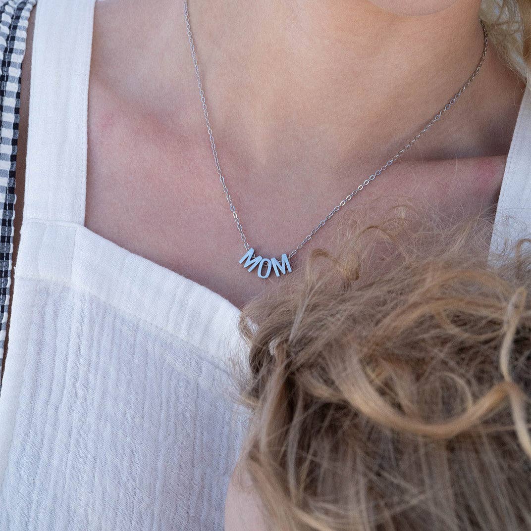 18K Gold PVD Stainless Steel Mom Necklace - Nifty Decor & More