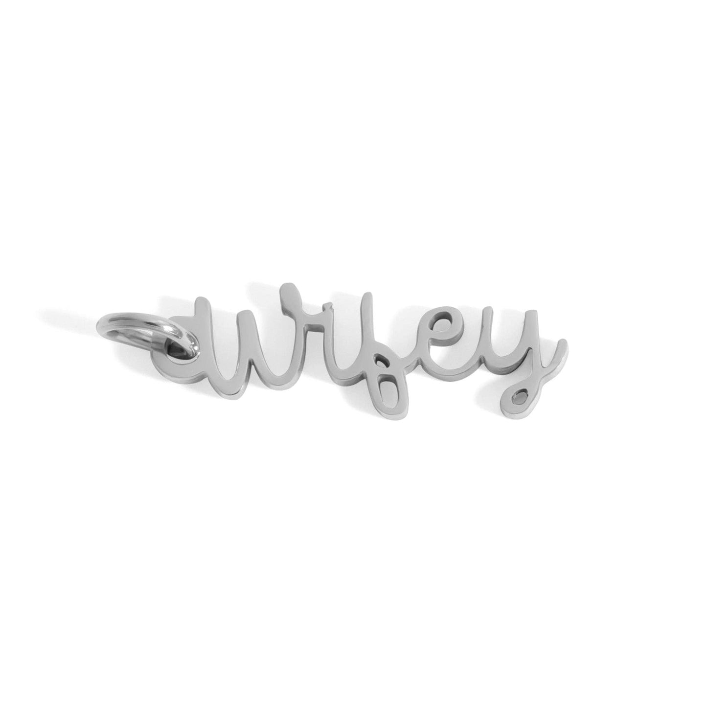 18K Gold PVD Stainless Steel "Wifey" Charm Stainless