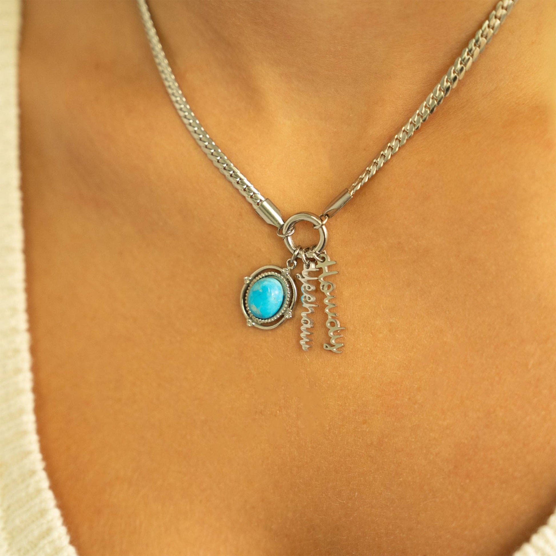 18K Gold PVD Stainless Steel Yeehaw Charm