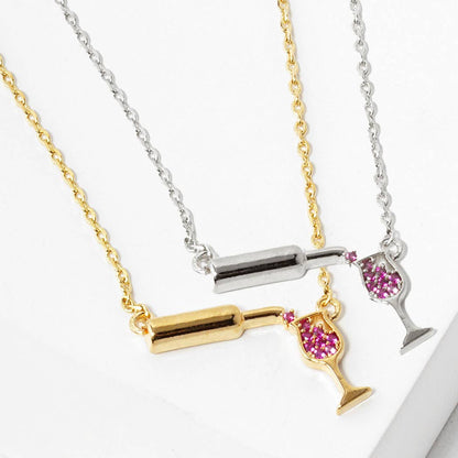 18K Gold White Gold Dipped Vineyard Necklace - Nifty Decor & More
