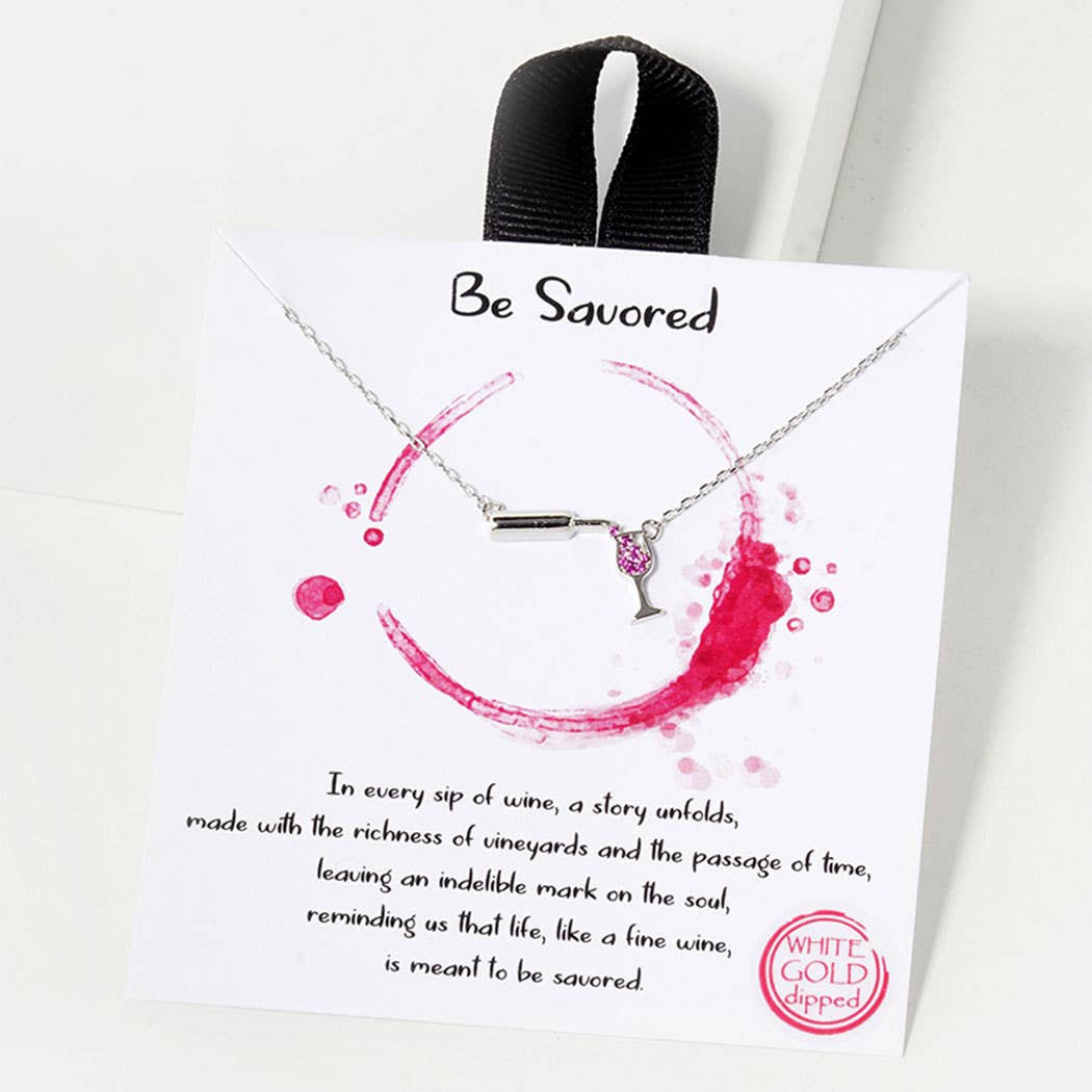 18K Gold White Gold Dipped Vineyard Necklace