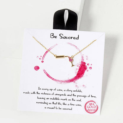 18K Gold White Gold Dipped Vineyard Necklace