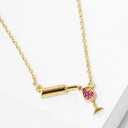 18K Gold White Gold Dipped Vineyard Necklace GD