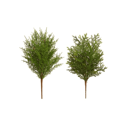 19" Realistic Faux Cedar Pine Pick Set - Nifty Decor & More