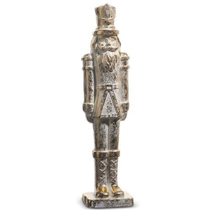19" Whitewash Gold Nutcracker - Nifty Decor & More