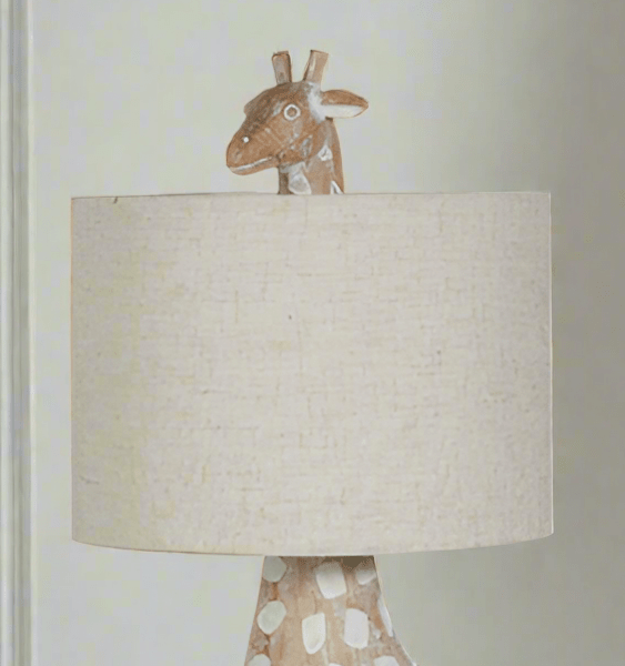19.5" Giraffe Lamp - Adorable Kids Room Décor, Stylish Table Lamp with Shade, Unique Gift for Baby Shower & Nursery - Nifty Decor & More