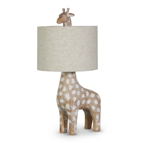 19.5" Giraffe Lamp - Adorable Kids Room Décor, Stylish Table Lamp with Shade, Unique Gift for Baby Shower & Nursery - Nifty Decor & More