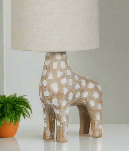19.5" Giraffe Lamp - Adorable Kids Room Décor, Stylish Table Lamp with Shade, Unique Gift for Baby Shower & Nursery - Nifty Decor & More
