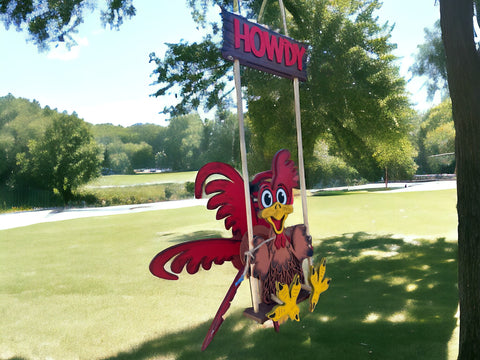 Rooster Windspinner Outdoor Decor   