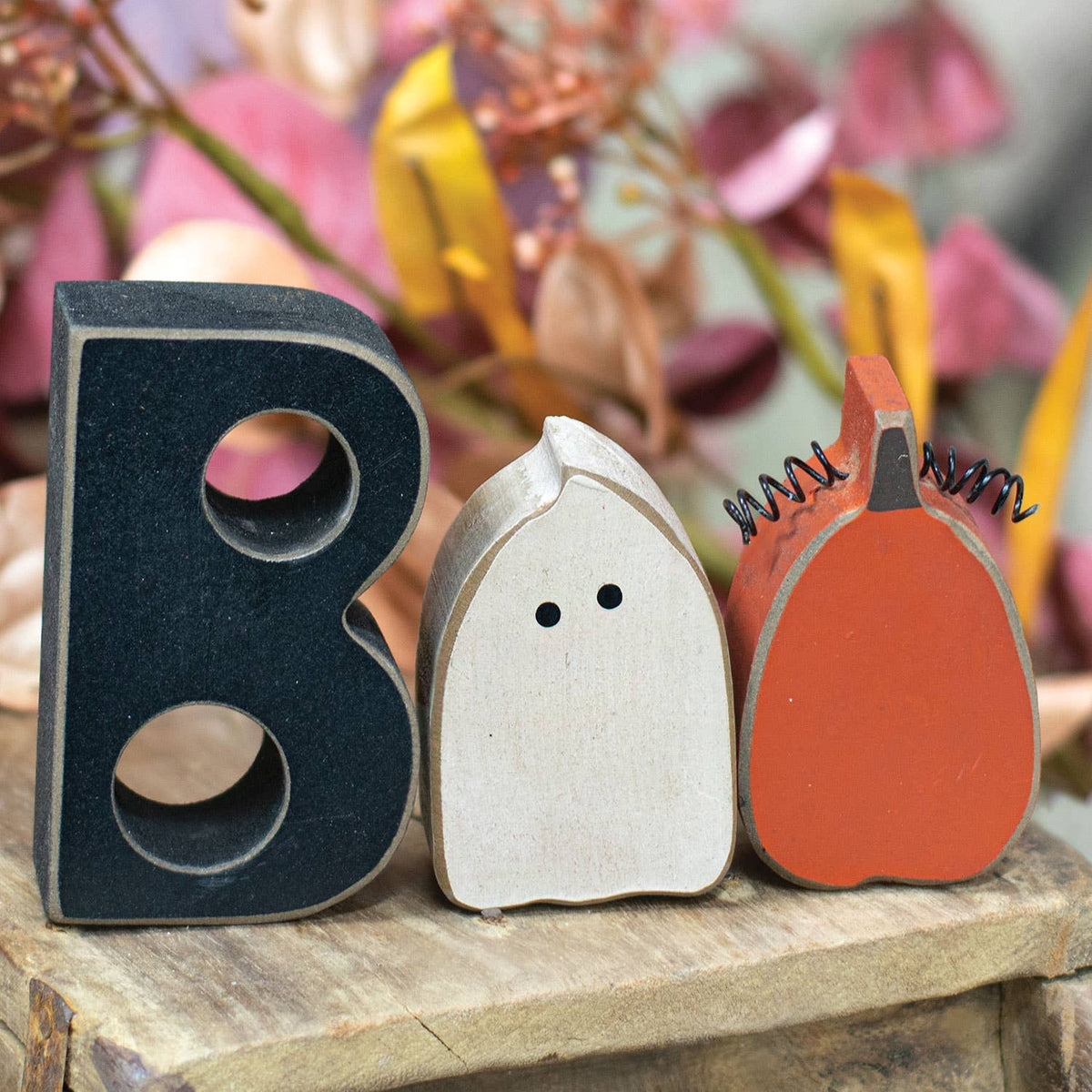 "Boo Ghost & Pumpkin Blocks 3/Set