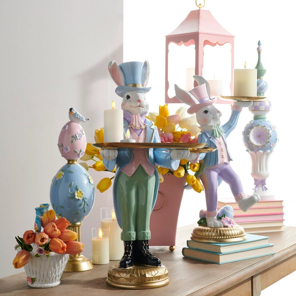 20" Balancing Bunny Butler - Nifty Decor & More