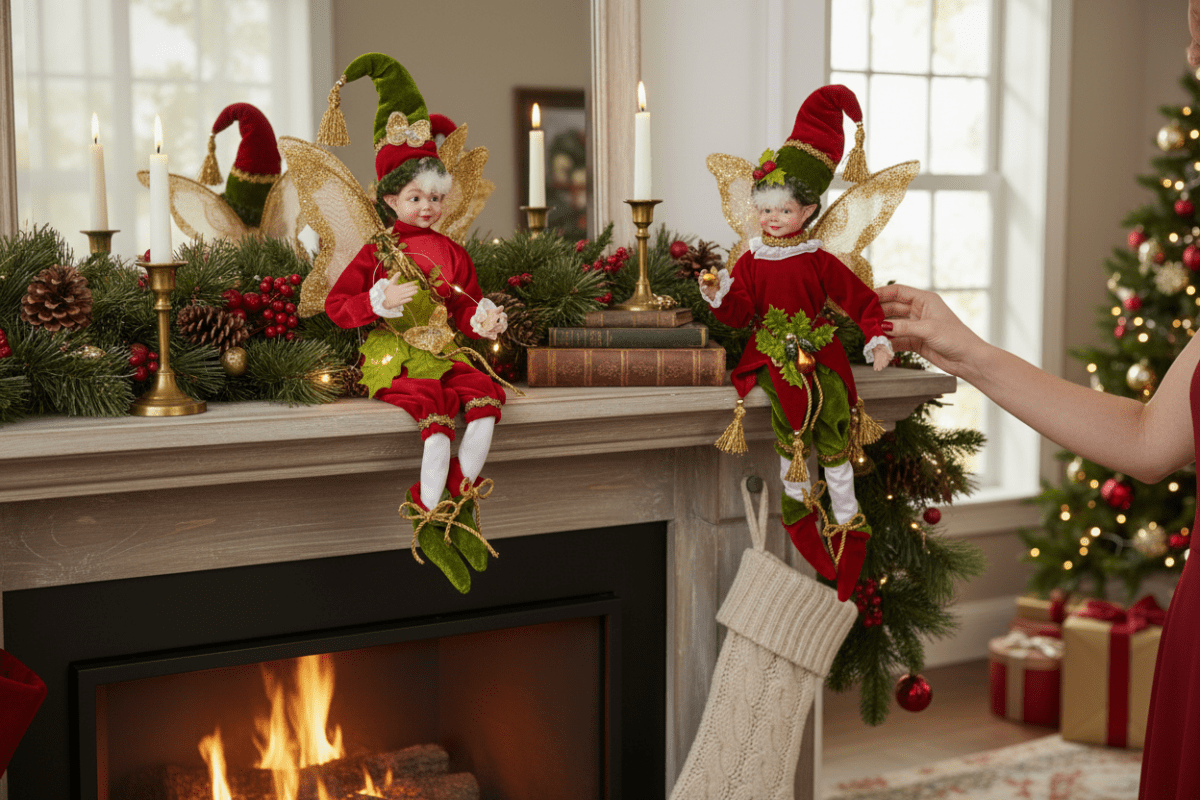 20" Enchanted Forest Fairy Posable Elf Ornament - Nifty Decor & More