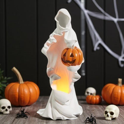 20" Faceless Ghost LED Decor – Elegant White Halloween Accent by RAZ Imports - Nifty Decor & More