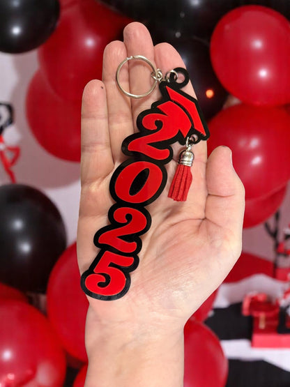 2025 Graduation Acrylic Keychain, Rearview Mirror Charm for Graduate, Gift for High School & College