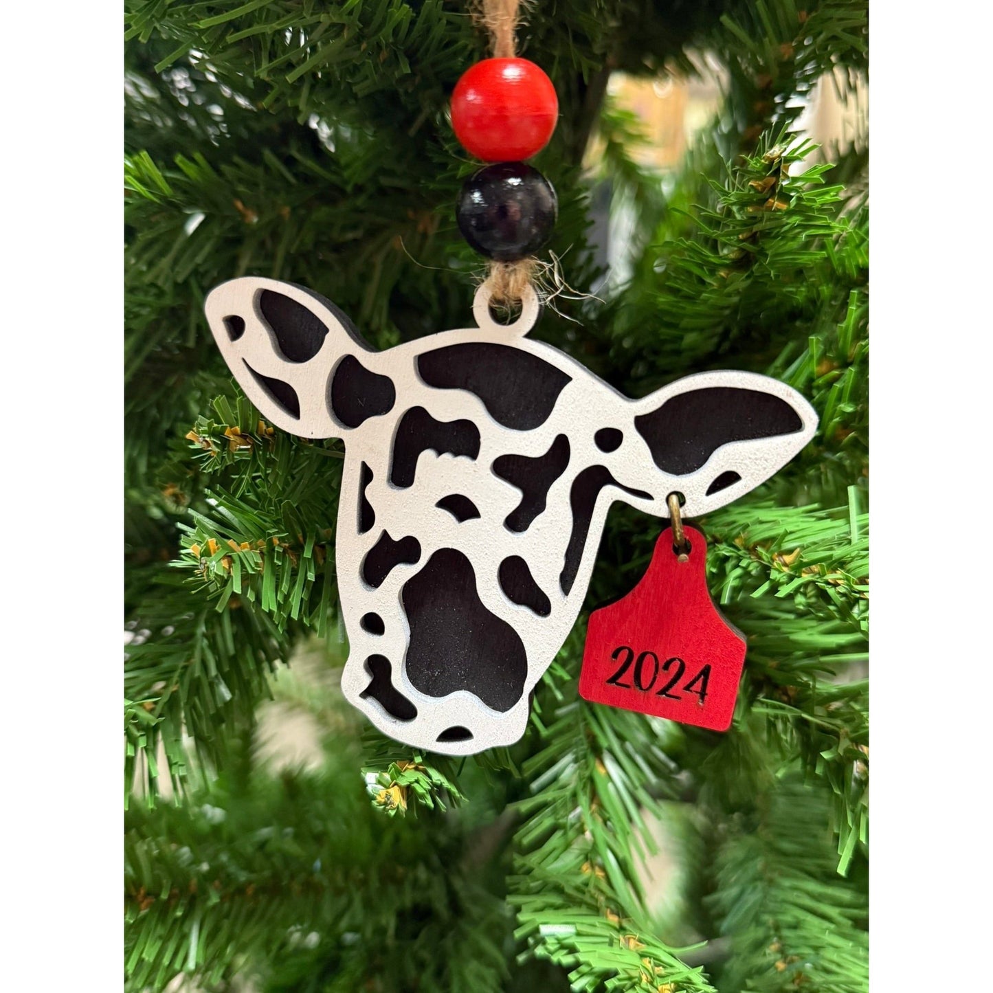 2026 Merry Christmas Cow Ornament - Nifty Decor & More
