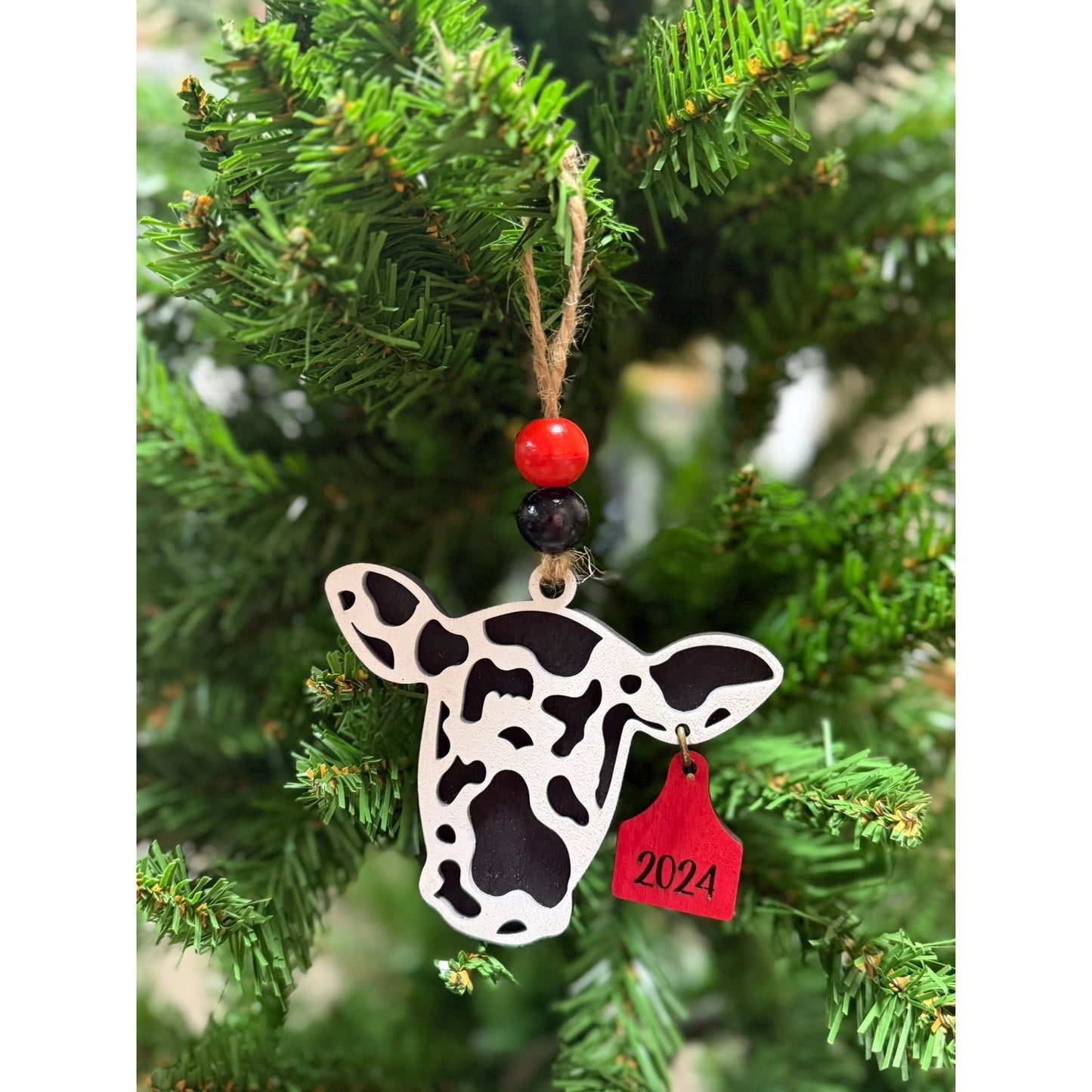 2026 Merry Christmas Cow Ornament - Nifty Decor & More