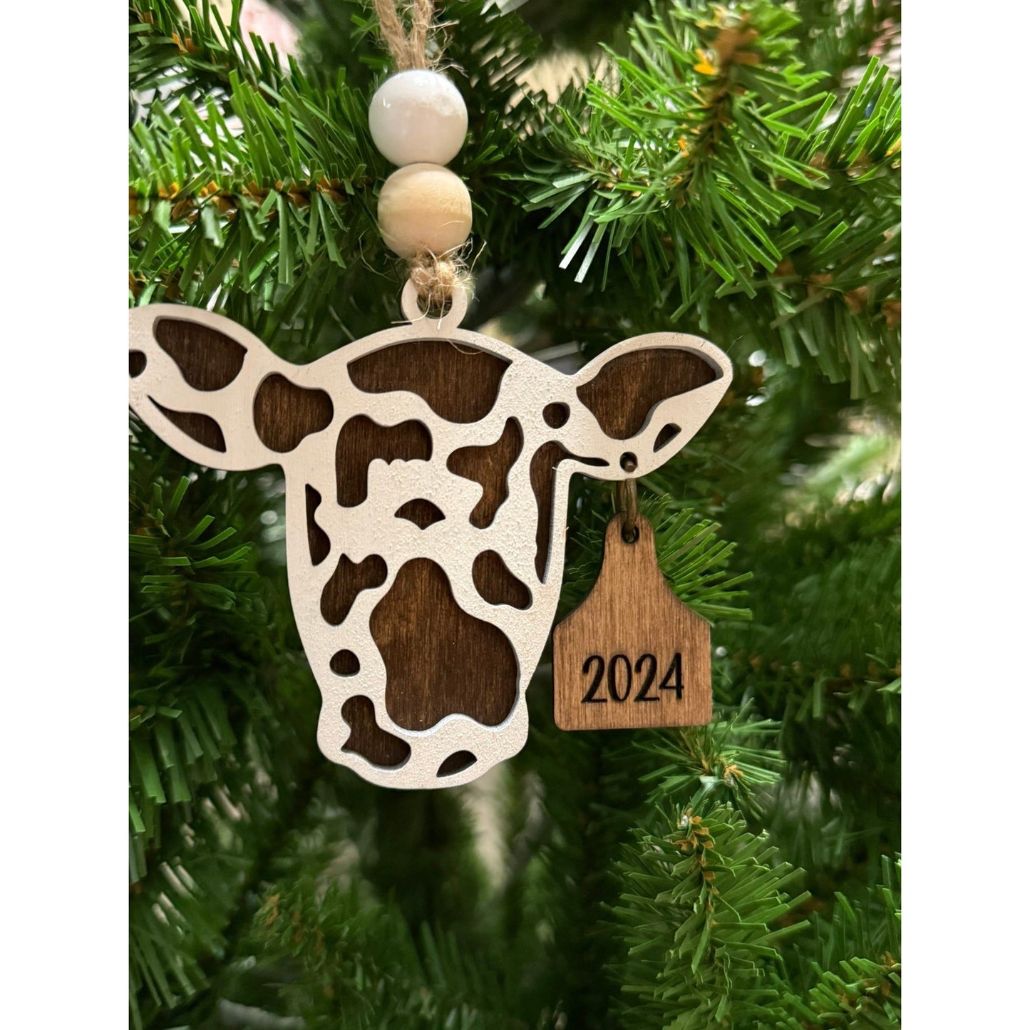 2026 Merry Christmas Cow Ornament - Nifty Decor & More