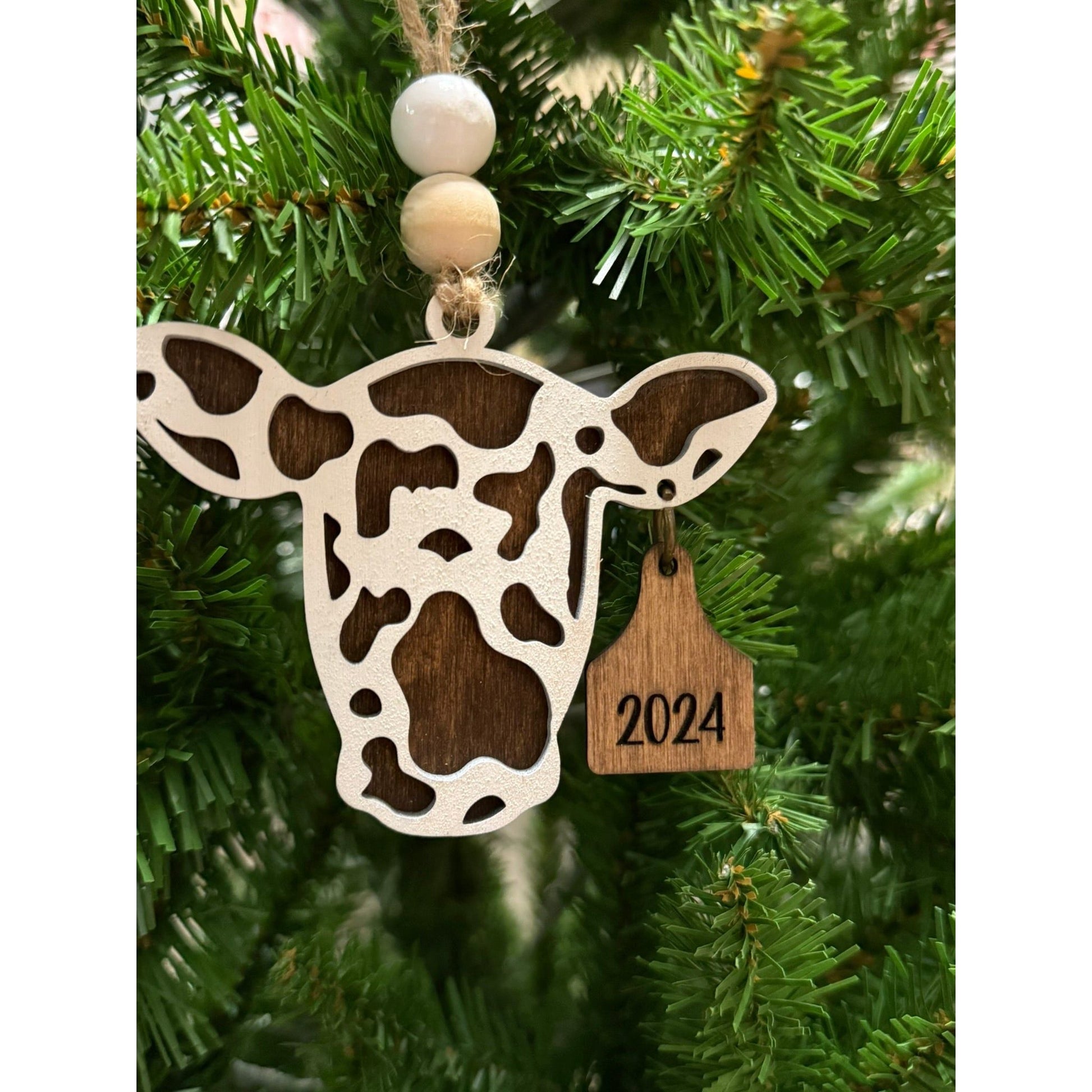2026 Merry Christmas Cow Ornament - Nifty Decor & More