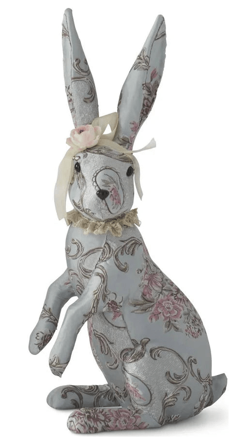 21" Blue Floral Patterned Easter Bunny Set - Nifty Decor & More