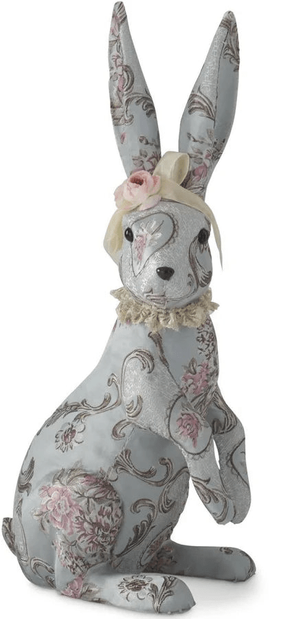 21" Blue Floral Patterned Easter Bunny Set - Nifty Decor & More