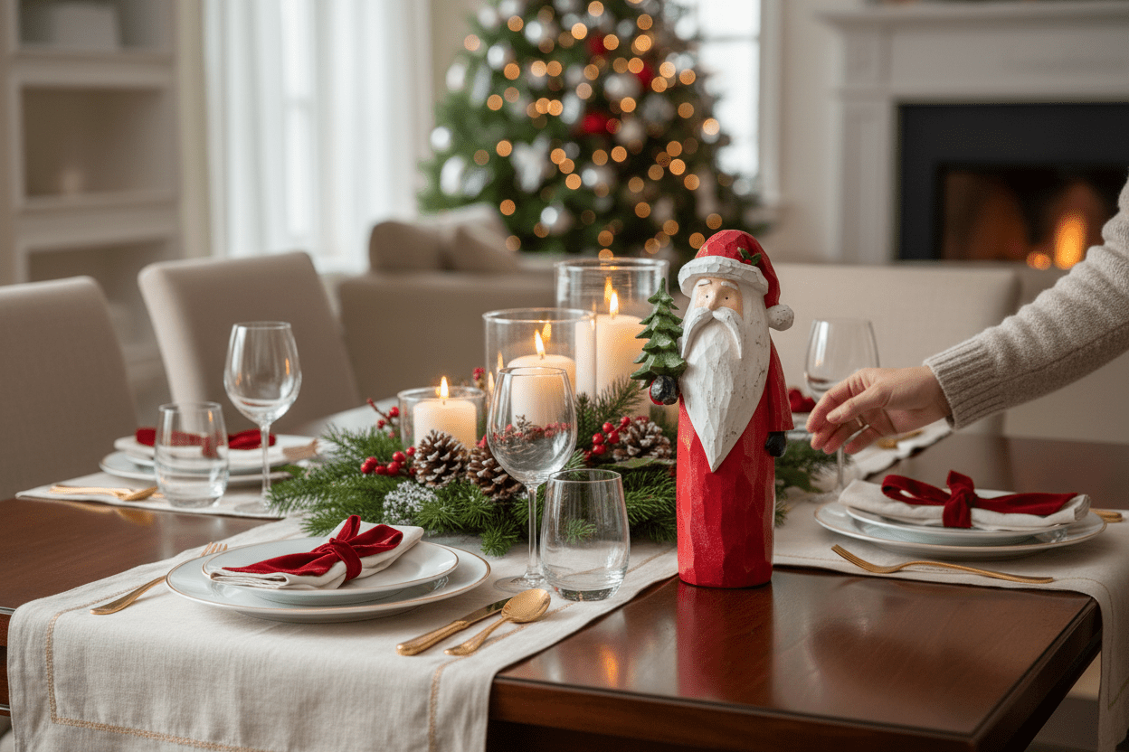 21.5" Carved Santa - Nifty Decor & More