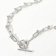 14K Gold Plated Hardware Chain Toggle Necklace