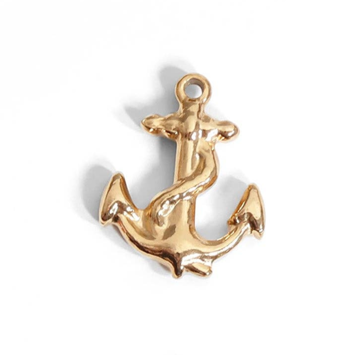 Nautical Charms 18K Gold PVD, Stainless Steel Coastal Jewelry, Mother's Day Gift for Her, Sea Inspired Charm Gift Coquette Charms Anchor