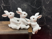 Climbing Bunny Brothers, Spring Decor & Easter Accent Piece, Cute Rabbit Figurines for Seasonal Home Decor Bunny figurine