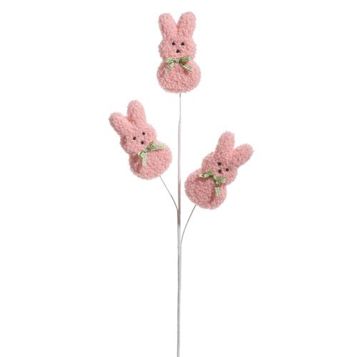 24" Easter Bunny Spray | Artificial Spring Decoration, Cute Bunny Decor for Easter Holidays & Home Decor - Nifty Decor & More