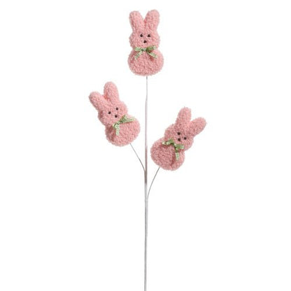 24" Easter Bunny Spray | Artificial Spring Decoration, Cute Bunny Decor for Easter Holidays & Home Decor - Nifty Decor & More