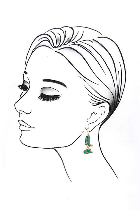 Hat Boots Drop Earrings, Statement Western-Inspired Accessory for Bold Looks, Gift for Fashion Lovers Chic Earrings