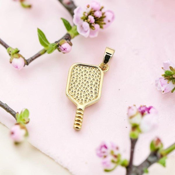 24K Gold Filled Pickleball Paddle Charm - Nifty Decor & More