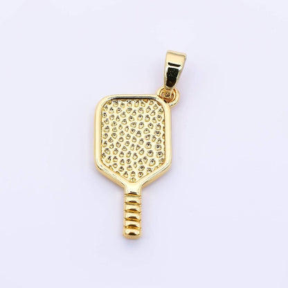 24K Gold Filled Pickleball Paddle Charm - Nifty Decor & More